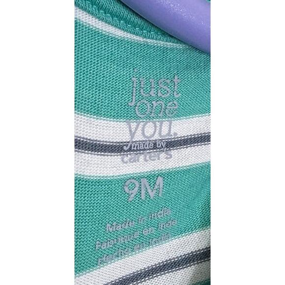 BUNDLE ONLY Carters Just One You Baby Boy Size 9M 9 Month‎ Romper Polo Striped - Picture 3 of 4